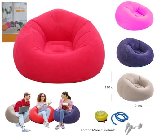 SOFA SILLON INFLABLE C/INFLADOR